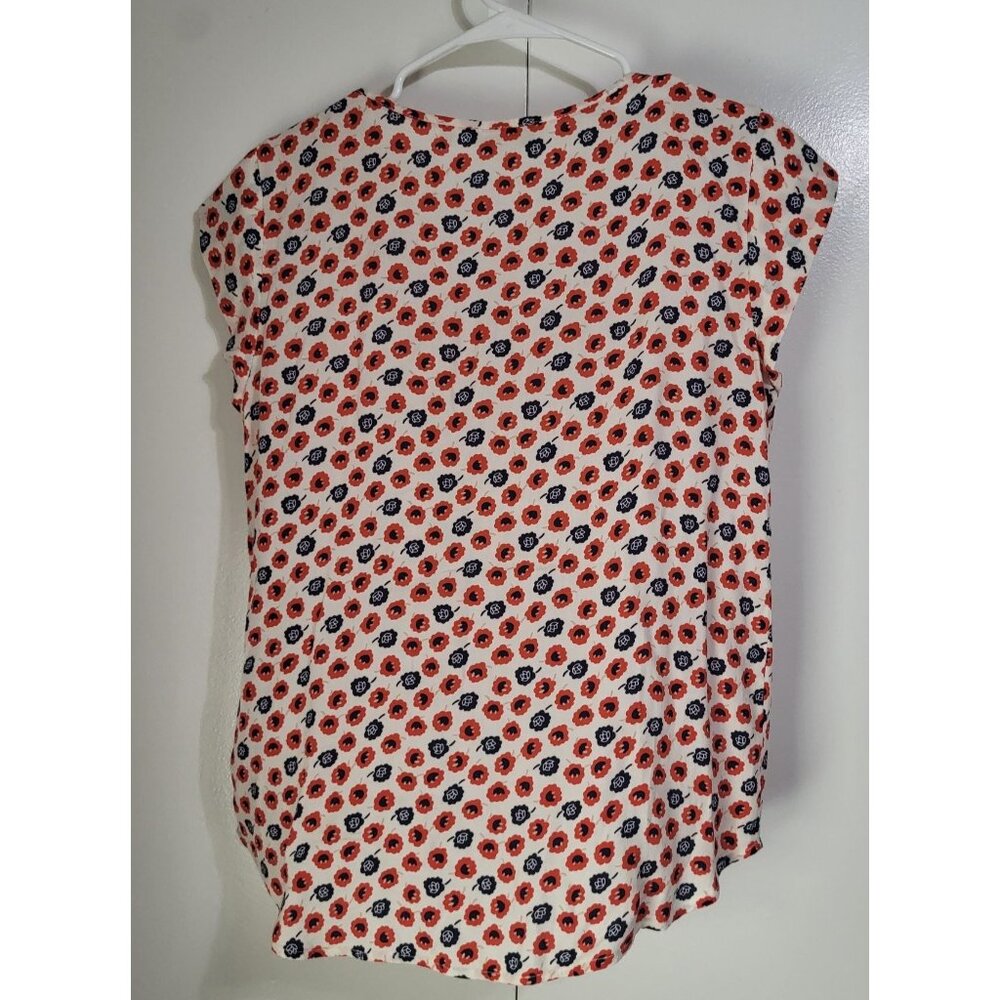 Boden Women's Pleat Front Keyhole Floral Print Blouse SZ 6 Viscose - Picture 2 of 7